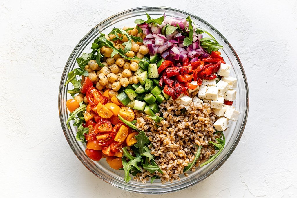 Italian Farro Salad with Feta Cheese - Pinocchio's Pantry - Authentic Italian Food