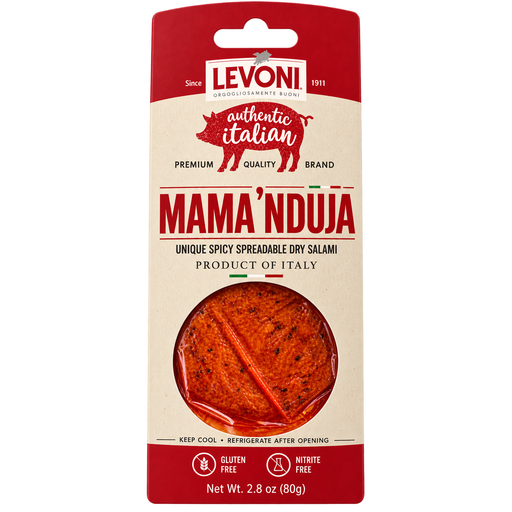 LEVONI Nduja Sliced Spreadable Spicy Salami