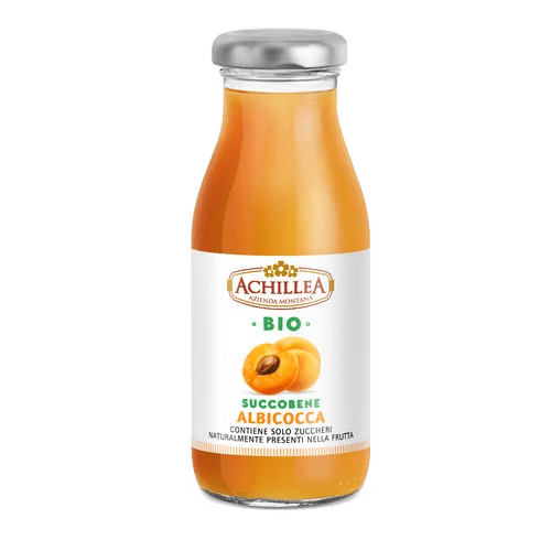 ACHILLEA Organic Apricot Juice & Pulp - 200ml (6.8fl. oz) - Pinocchio's Pantry - Authentic Italian Food