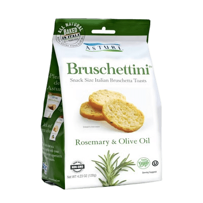 ASTURI Bruschettini Rosemary & Olive Oil - 120g (4.23oz) - Pinocchio's Pantry - Authentic Italian Food