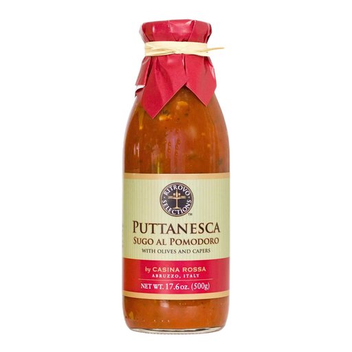 CASINA ROSSA Sugo al Pomodoro Puttanesca with Olives & Capers - 500g (17.6oz) - Pinocchio's Pantry - Authentic Italian Food