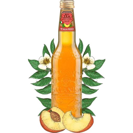 GALVANINA Organic Peach Iced Tea - 355ml (12fl. oz) - Pinocchio's Pantry - Authentic Italian Food