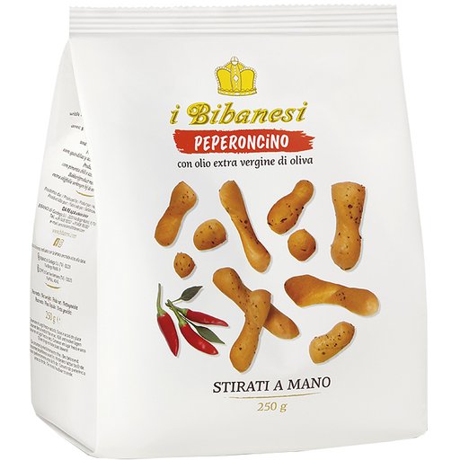 I BIBANESI Chunky Breadsticks Chili Pepper Flavor - 100g (3.52oz) - Pinocchio's Pantry - Authentic Italian Food