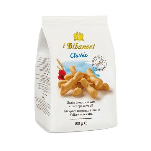 I BIBANESI Chunky Breadsticks Extra Virgin Olive Oil - 100g (3.52oz) - Pinocchio's Pantry - Authentic Italian Food