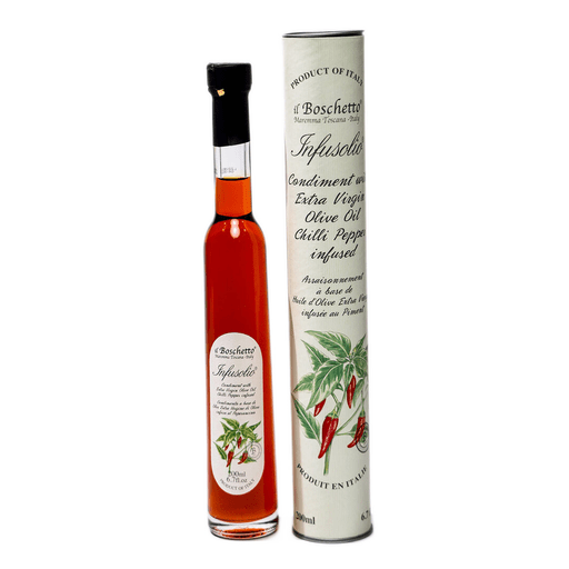 IL BOSCHETTO Chilli Pepper Infused Extra Virgin Olive Oil - 200ml (6.7fl. oz) - Pinocchio's Pantry - Authentic Italian Food