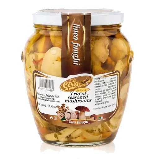 LA CERIGNOLA Trio of Seasoned Mushrooms - 580g (19.40oz) - Pinocchio's Pantry - Authentic Italian Food