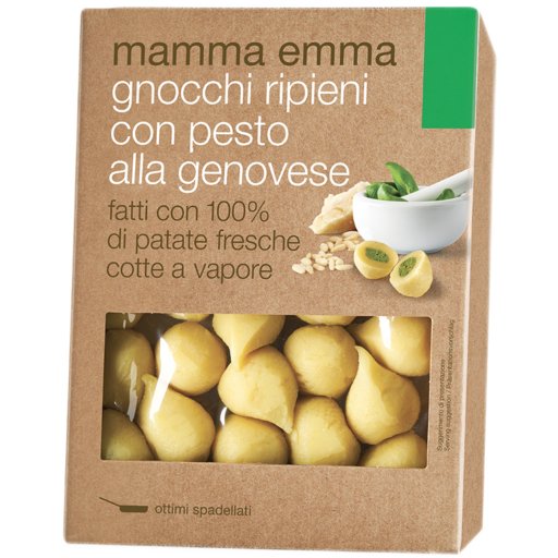 MAMMA EMMA Potato Gnocchi Stuffed with Pesto Genovese - 350g (14.4oz) - Pinocchio's Pantry - Authentic Italian Food