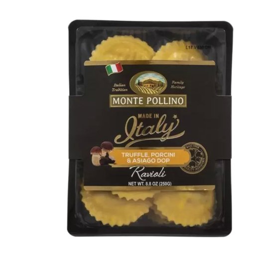 MONTE POLLINO Truffle, Porcini & Asiago DOP Ravioli - 250g (8.8oz) - Pinocchio's Pantry - Authentic Italian Food