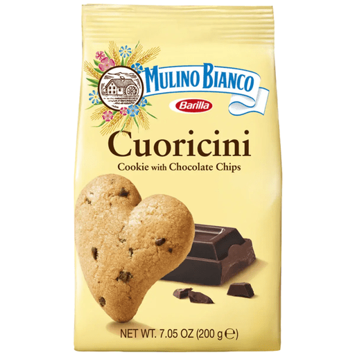 MULINO BIANCO Cuoricini with Chocolate Chips Cookies - 200g (7.05oz) - Pinocchio's Pantry - Authentic Italian Food