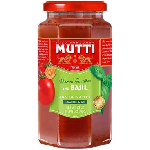 MUTTI Rossoro Tomato & Basil Pasta Sauce - 680g (24oz) - Pinocchio's Pantry - Authentic Italian Food