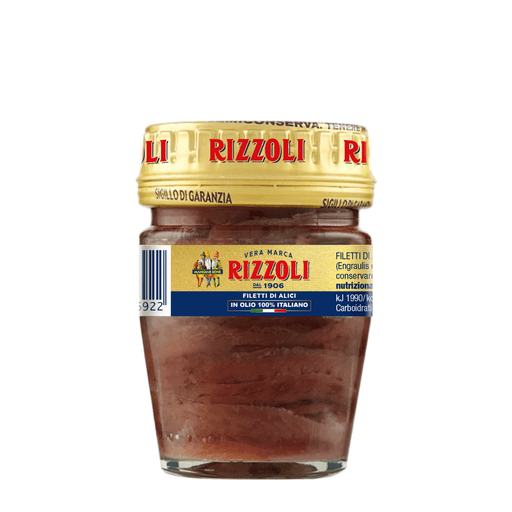 RIZZOLI Anchovy Fillets in Olive Oil - 58g (2.04oz) - Pinocchio's Pantry - Authentic Italian Food
