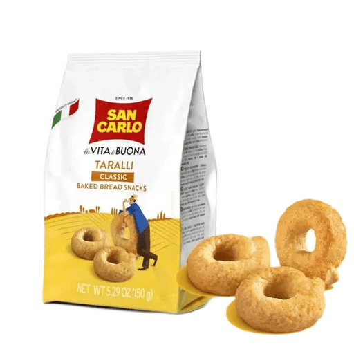 SAN CARLO Classic Taralli - 150g (5.29oz) - Pinocchio's Pantry - Authentic Italian Food