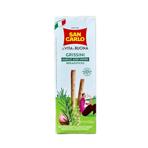 SAN CARLO Garlic & Herbs Breadsticks - 125g (4.4oz) - Pinocchio's Pantry - Authentic Italian Food
