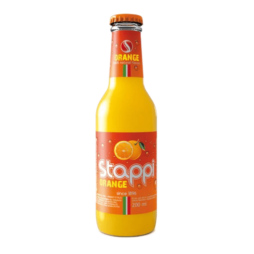 STAPPI Orange Soda - 4 count - 200ml (6.8fl. oz) each - Pinocchio's Pantry - Authentic Italian Food
