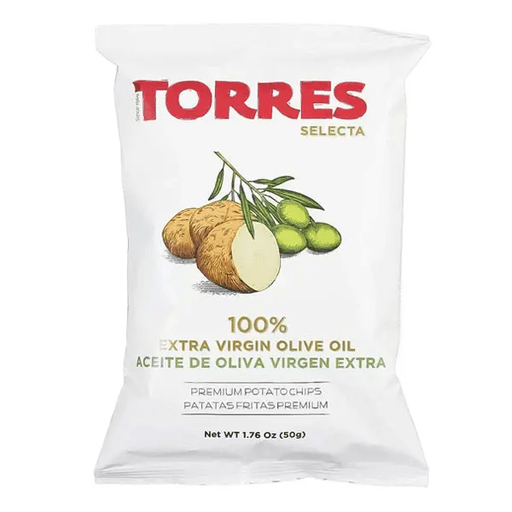 TORRES 100% Extra Virgin Olive Oil Potato Chips - 50g (1.76oz) - Pinocchio's Pantry - Authentic Italian Food