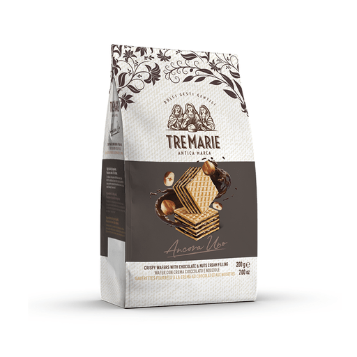 TRE MARIE Ancora Uno Gianduja Cream Wafer - 200g (7oz) - Pinocchio's Pantry - Authentic Italian Food