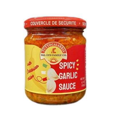 TUTTO CALABRIA Calabrian Garlic Spicy Sauce - 185g (6.5oz) - Pinocchio's Pantry - Authentic Italian Food
