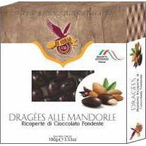 DI IORIO Dark Chocolate Coated Almonds - 100g (3.53oz) - Pinocchio's Pantry - Authentic Italian Food