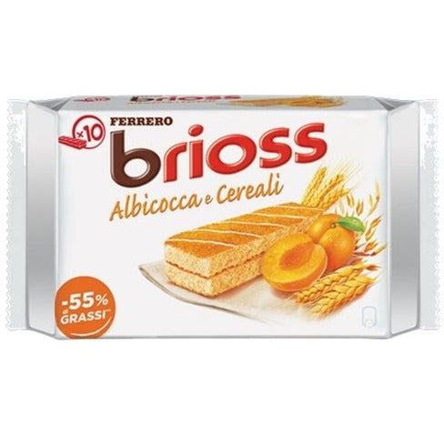 FERRERO Apricot Brioss Snack - 10 count - Pinocchio's Pantry - Authentic Italian Food