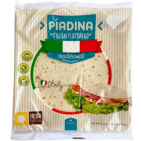 FRESCO Traditional Italian Piadina - 4 count - Pinocchio's Pantry - Authentic Italian Food