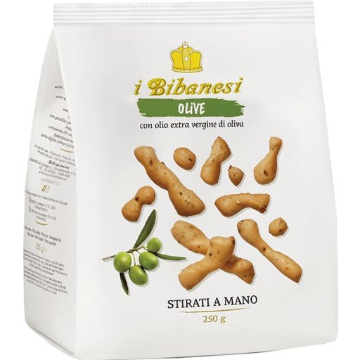 I BIBANESI Chunky Breadsticks Olive Flavor - 100g (3.52oz) - Pinocchio's Pantry - Authentic Italian Food