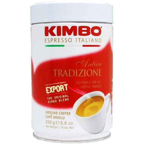 KIMBO Caffè Espresso Regular Ground - 250g (8.8oz) - Pinocchio's Pantry - Authentic Italian Food