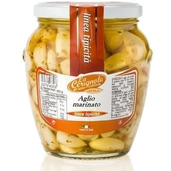 LA CERIGNOLA Marinated Garlic - 580g (19.40oz) - Pinocchio's Pantry - Authentic Italian Food