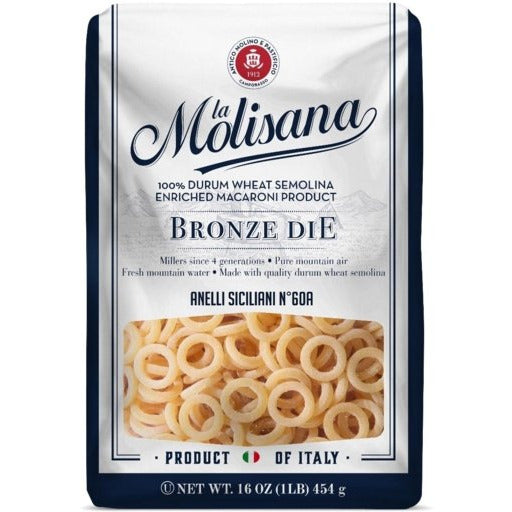 LA MOLISANA Anelli Siciliani Pasta n.60A - 454g (1lb) - Pinocchio's Pantry - Authentic Italian Food