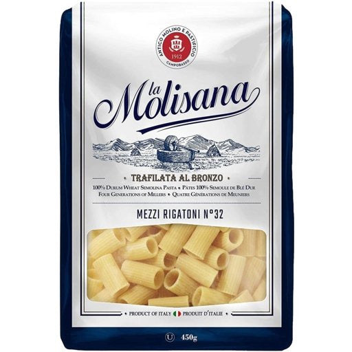 LA MOLISANA Mezzi Rigatoni n.32 - 450g (15.88oz) - Pinocchio's Pantry - Authentic Italian Food