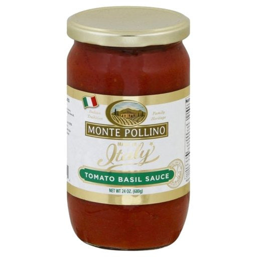 MONTE POLLINO Tomato Basil Sauce - 680g (24oz) - Pinocchio's Pantry - Authentic Italian Food