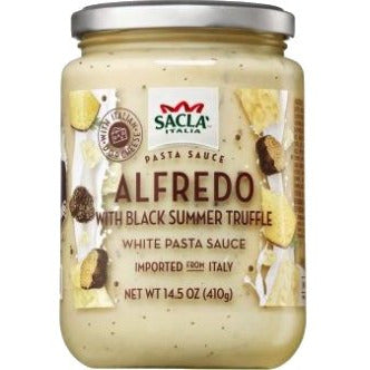 SACLA Alfredo Sauce With Black Truffle - 410g (14.5oz) - Pinocchio's Pantry - Authentic Italian Food