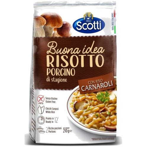 SCOTTI Risotto with Porcini Mushrooms and Carnaroli Rice - 210g (7.4oz) - Pinocchio's Pantry - Authentic Italian Food