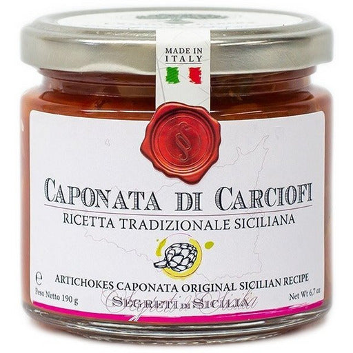 SEGRETI DI SICILIA Caponata di Carciofi - 190g (6.7oz) - Pinocchio's Pantry - Authentic Italian Food