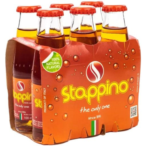 STAPPI Yellow Bitter Soda - 6 count - 100ml (3.4fl. oz) each - Pinocchio's Pantry - Authentic Italian Food