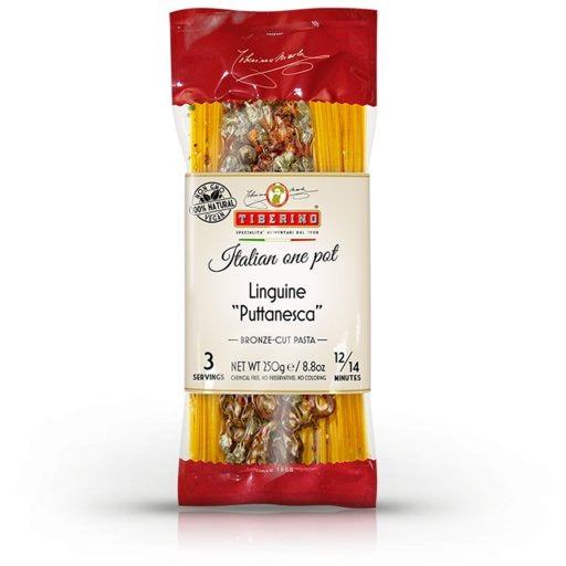 TIBERINO Linguine Puttanesca - 250g (8.8oz) - Pinocchio's Pantry - Authentic Italian Food