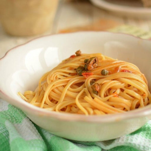 TIBERINO Linguine Puttanesca - 250g (8.8oz) - Pinocchio's Pantry - Authentic Italian Food