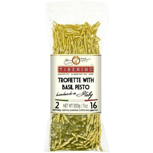 TIBERINO Trofie with Pesto - 200g (7oz) - Pinocchio's Pantry - Authentic Italian Food
